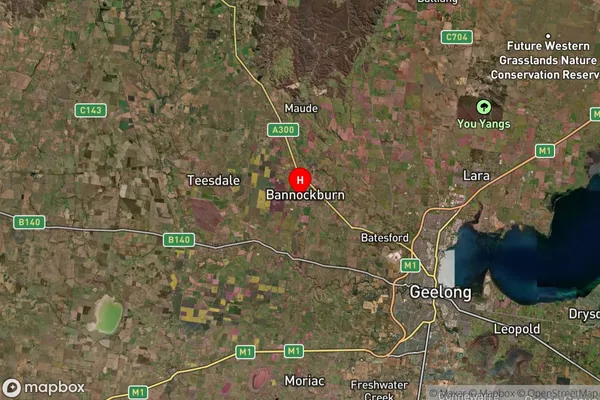 Bannockburn,Victoria Satellite Map