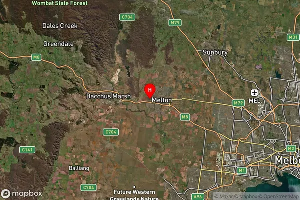 Melton West,Victoria Satellite Map