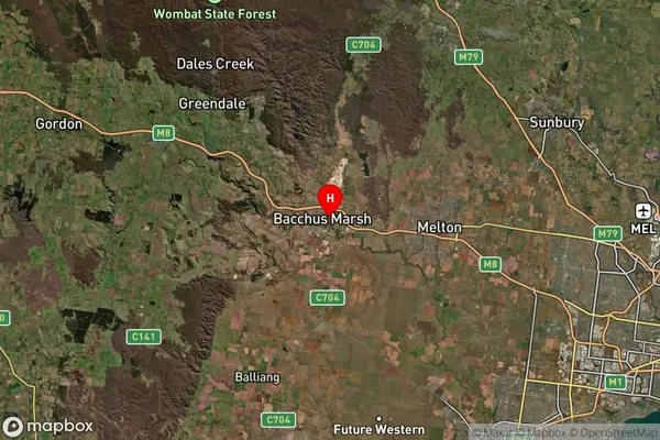 Bacchus Marsh,Victoria Satellite Map