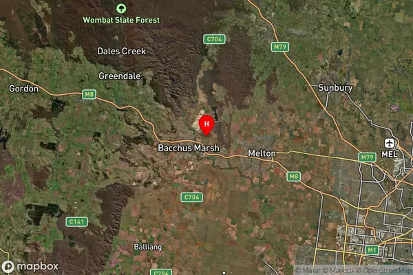 Merrimu,Victoria Satellite Map