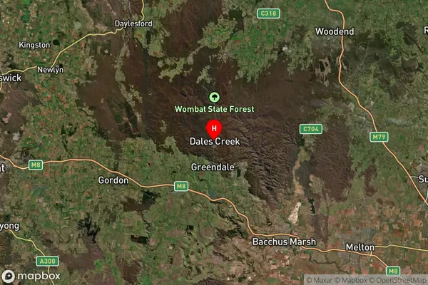 Dales Creek,Victoria Satellite Map