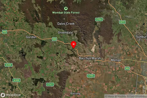 Pentland Hills,Victoria Satellite Map