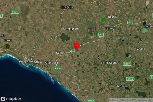 Panmure,Victoria Satellite Map