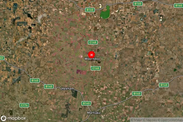 Woorndoo,Victoria Satellite Map