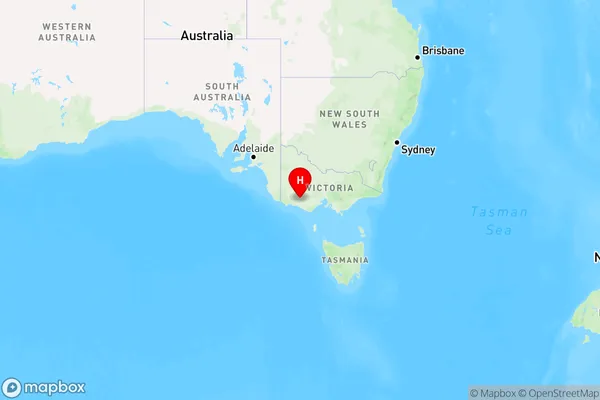 Hexham,Victoria Region Map