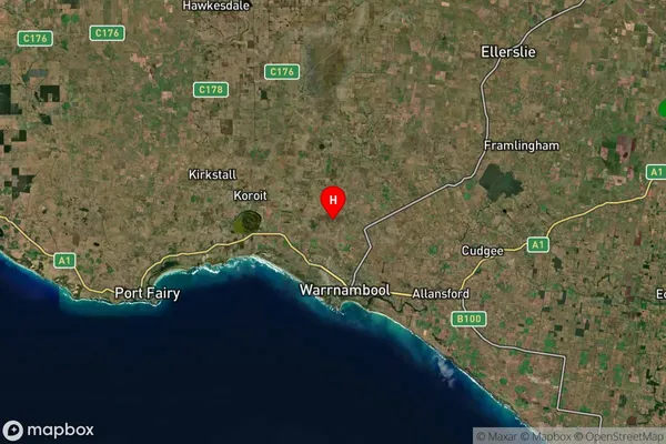 Woodford,Victoria Satellite Map