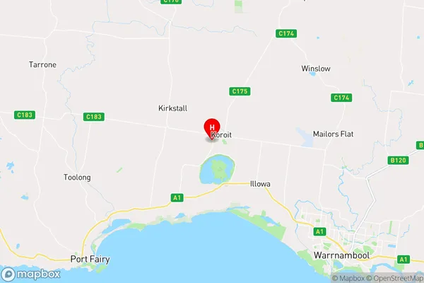 Koroit,Victoria Area Map