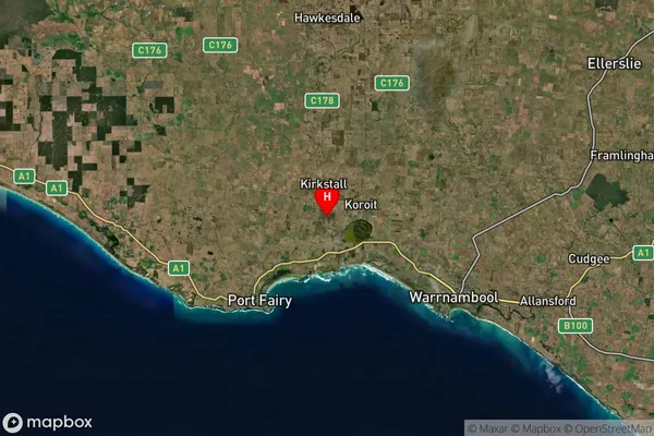 Crossley,Victoria Satellite Map