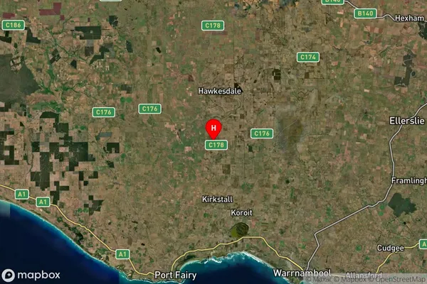 Warrong,Victoria Satellite Map