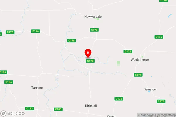 Warrong,Victoria Area Map