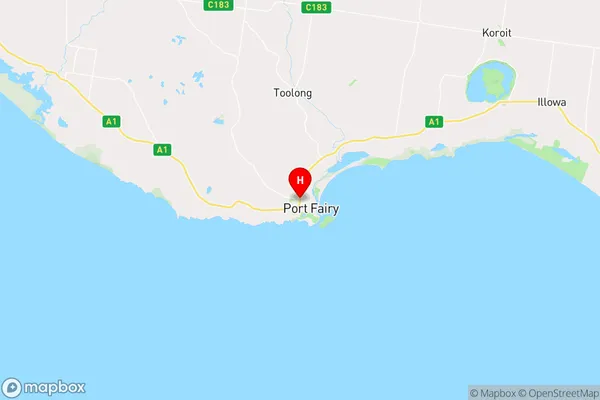 Port Fairy,Victoria Area Map