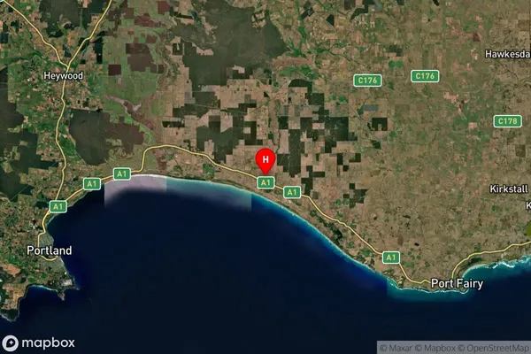 Codrington,Victoria Satellite Map