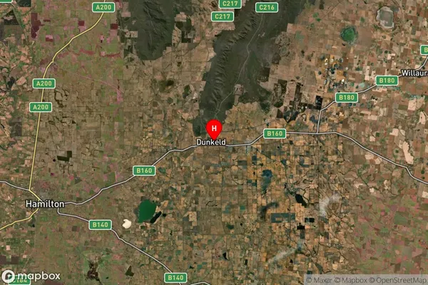 Dunkeld,Victoria Satellite Map