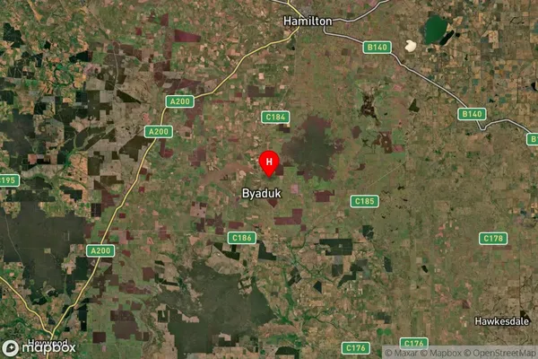 Byaduk,Victoria Satellite Map