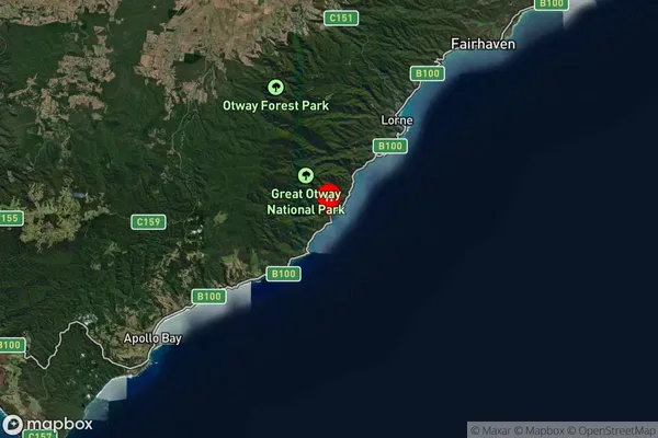 Wye River,Victoria Satellite Map