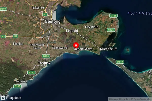 Barwon Heads,Victoria Satellite Map