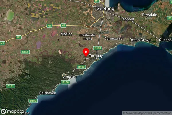 Bellbrae,Victoria Satellite Map