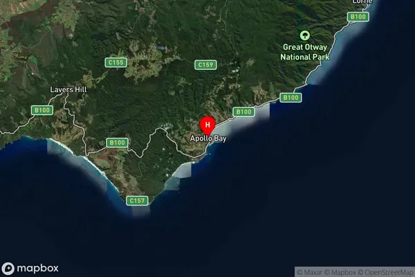 Apollo Bay,Victoria Satellite Map