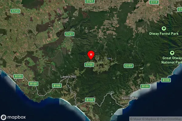 Weeaproinah,Victoria Satellite Map