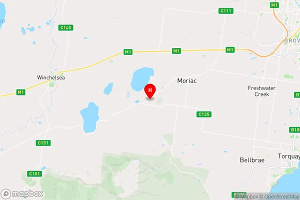 Modewarre,Victoria Area Map