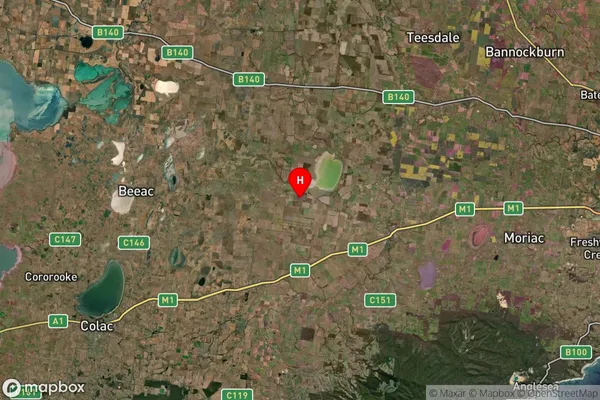 Ombersley,Victoria Satellite Map