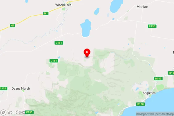 Wensleydale,Victoria Area Map