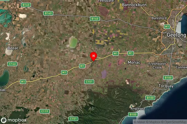 Winchelsea,Victoria Satellite Map