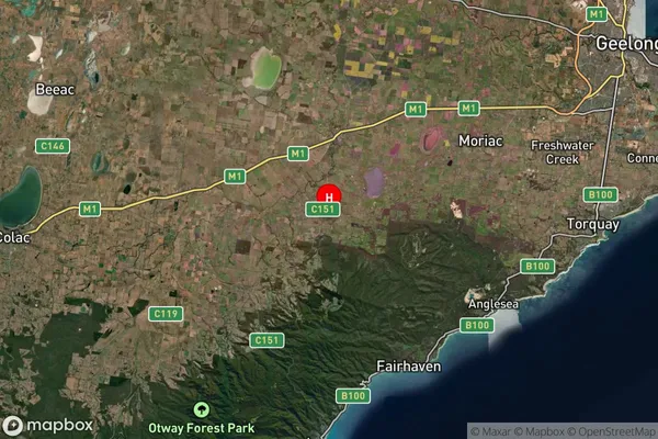 Winchelsea South,Victoria Satellite Map