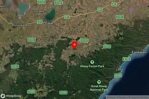 Gerangamete,Victoria Satellite Map