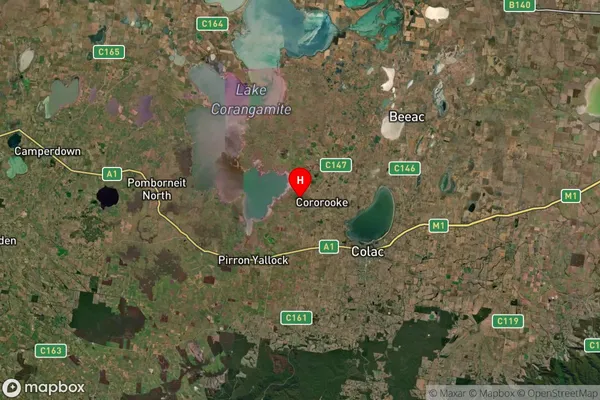 Corunnun,Victoria Satellite Map