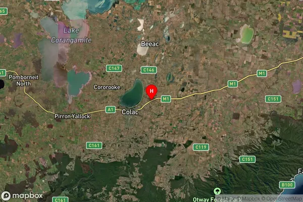 Irrewarra,Victoria Satellite Map