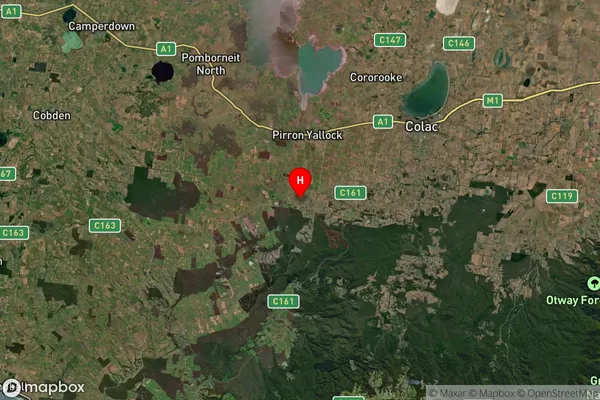 Irrewillipe,Victoria Satellite Map