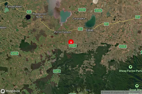 Irrewillipe East,Victoria Satellite Map