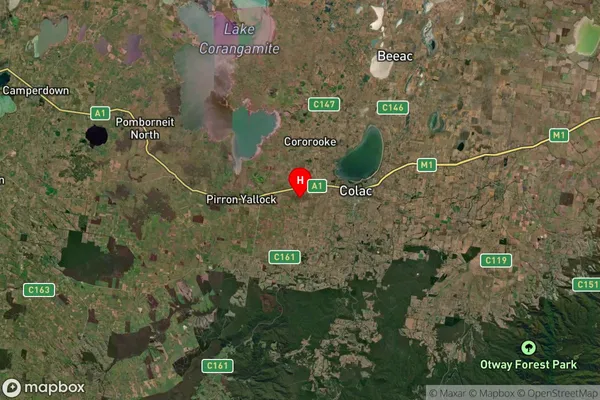 Larpent,Victoria Satellite Map