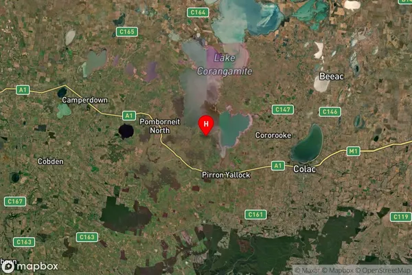 Pomborneit East,Victoria Satellite Map