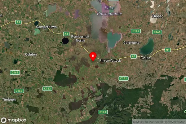 Swan Marsh,Victoria Satellite Map