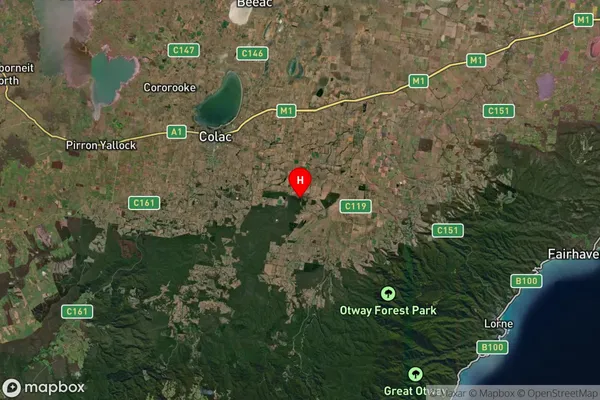 Yeodene,Victoria Satellite Map