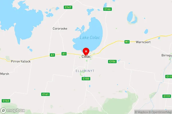 Colac,Victoria Area Map