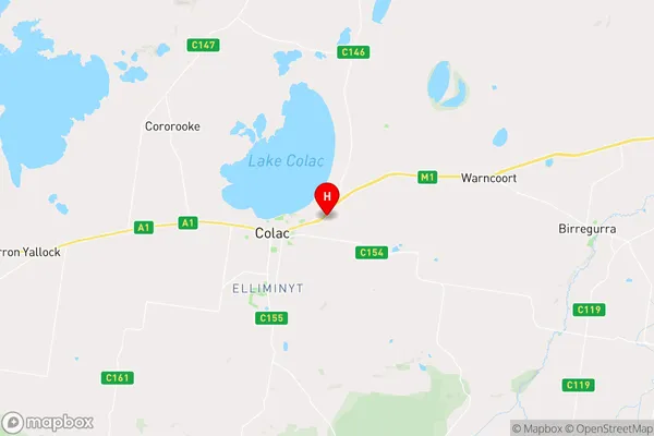 Colac East,Victoria Area Map