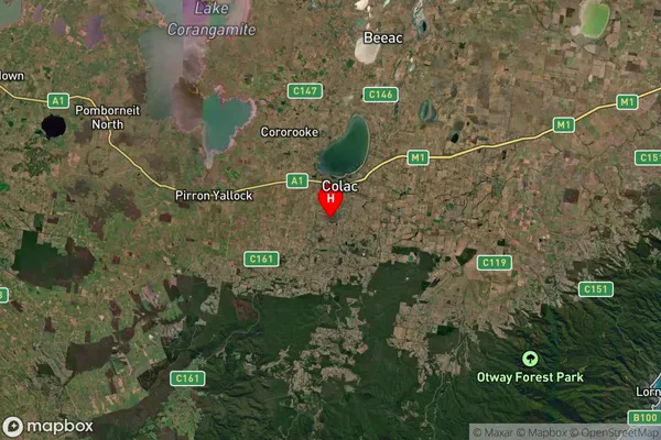 Elliminyt,Victoria Satellite Map