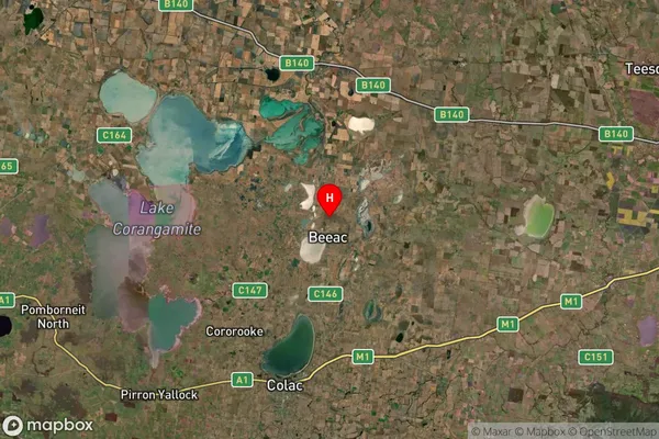 Beeac,Victoria Satellite Map