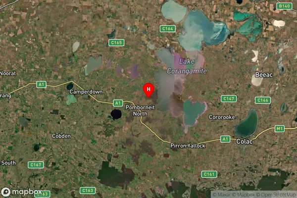 Pomborneit North,Victoria Satellite Map