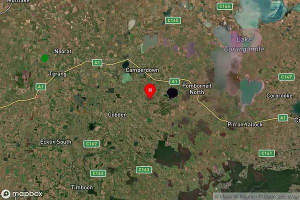 Tesbury,Victoria Satellite Map