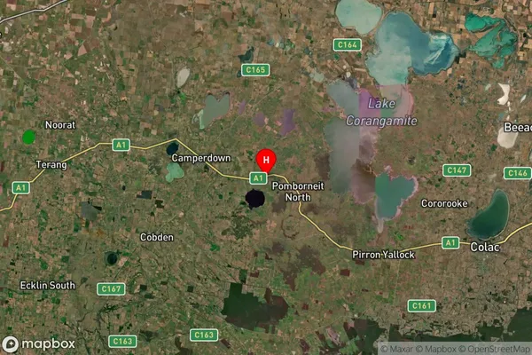 Weerite,Victoria Satellite Map