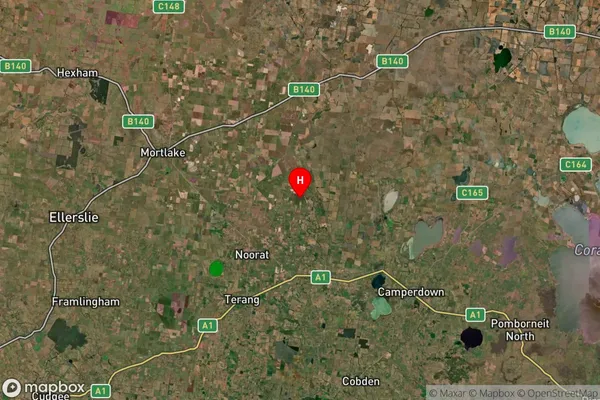 Glenormiston North,Victoria Satellite Map