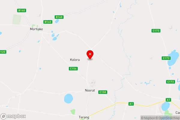 Kolora,Victoria Area Map