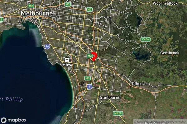 Dandenong,Victoria Satellite Map