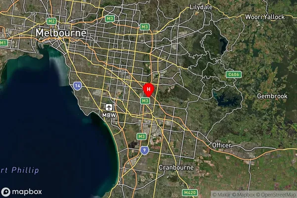 Dandenong North,Victoria Satellite Map