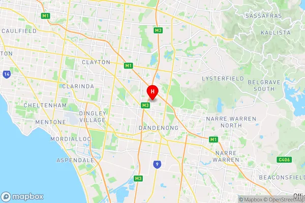 Dandenong North,Victoria Area Map