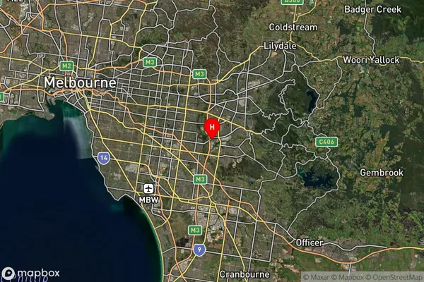 Scoresby,Victoria Satellite Map